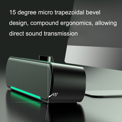 Светодиодные светящиеся стереоколонки HIFI для компьютера, длинные игровые проводные аудиосистемы