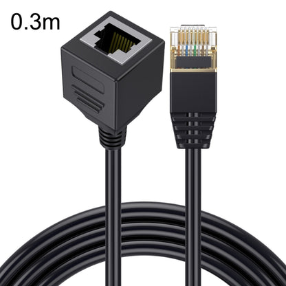Cat 8 10G Transmission RJ45 Male To Female Computer Network Cable Extension Cable, Straight Head 0.3m, Straight Head 0.6m, Straight Head 1m, Straight Head 1.5m, Up Bend 0.5m, Down Bend 0.5m, Left Bend 0.5m, Right Bend 0.5m