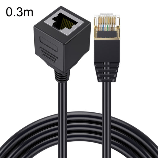 Cat 8 10G Transmission RJ45 Male To Female Computer Network Cable Extension Cable, Straight Head 0.3m, Straight Head 0.6m, Straight Head 1m, Straight Head 1.5m, Up Bend 0.5m, Down Bend 0.5m, Left Bend 0.5m, Right Bend 0.5m