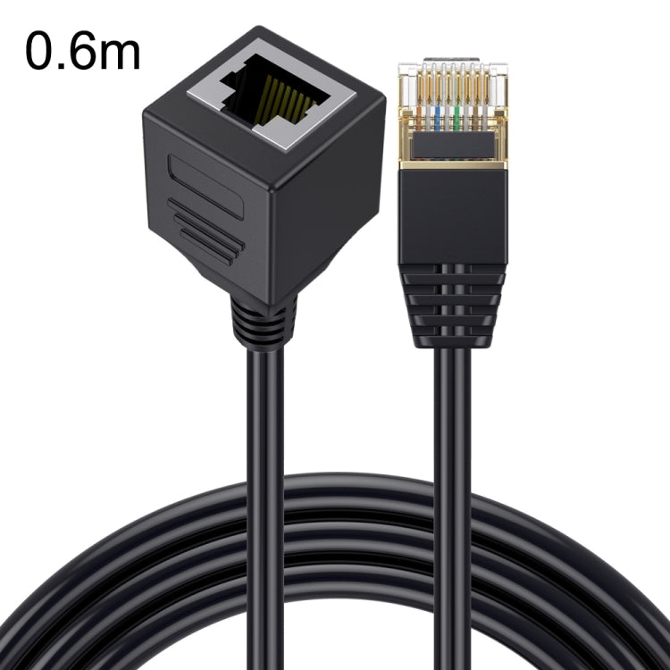 Cat 8 10G Transmission RJ45 Male To Female Computer Network Cable Extension Cable, Straight Head 0.3m, Straight Head 0.6m, Straight Head 1m, Straight Head 1.5m, Up Bend 0.5m, Down Bend 0.5m, Left Bend 0.5m, Right Bend 0.5m