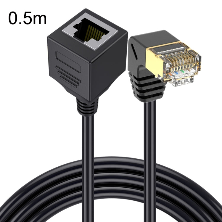 Cat 8 10G Transmission RJ45 Male To Female Computer Network Cable Extension Cable, Straight Head 0.3m, Straight Head 0.6m, Straight Head 1m, Straight Head 1.5m, Up Bend 0.5m, Down Bend 0.5m, Left Bend 0.5m, Right Bend 0.5m