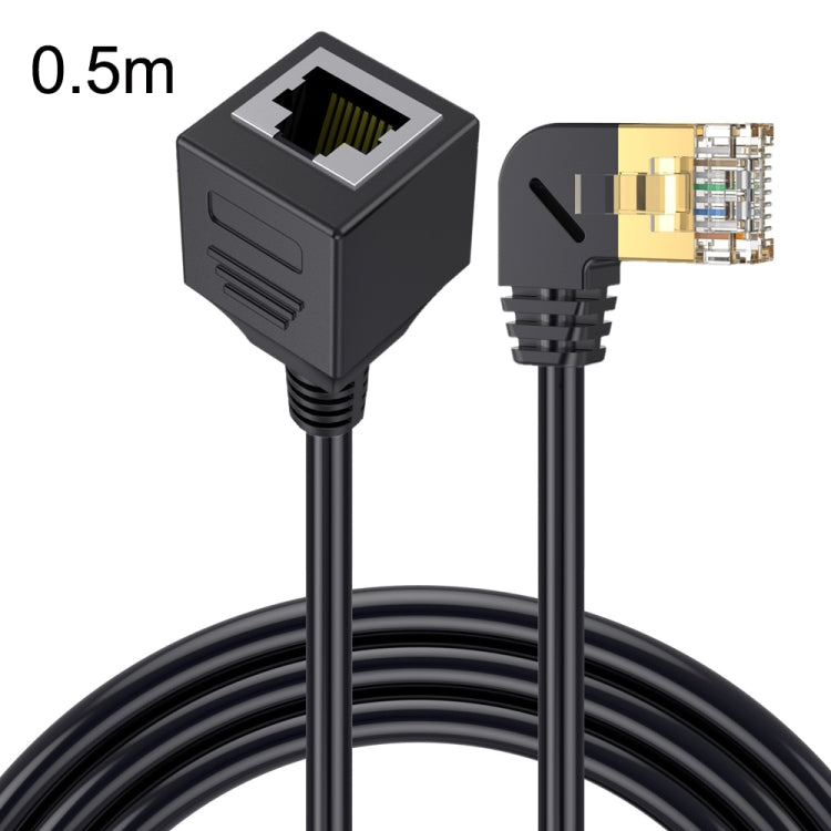Cat 8 10G Transmission RJ45 Male To Female Computer Network Cable Extension Cable, Straight Head 0.3m, Straight Head 0.6m, Straight Head 1m, Straight Head 1.5m, Up Bend 0.5m, Down Bend 0.5m, Left Bend 0.5m, Right Bend 0.5m