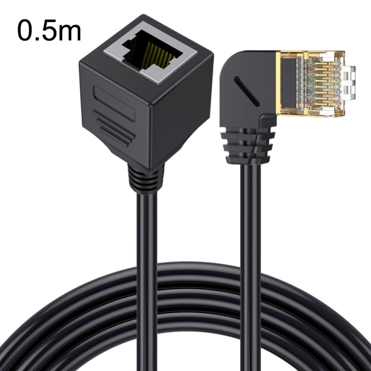 Cat 8 10G Transmission RJ45 Male To Female Computer Network Cable Extension Cable, Straight Head 0.3m, Straight Head 0.6m, Straight Head 1m, Straight Head 1.5m, Up Bend 0.5m, Down Bend 0.5m, Left Bend 0.5m, Right Bend 0.5m