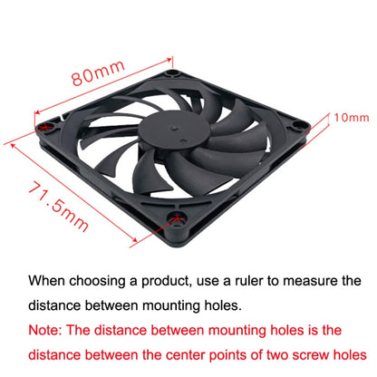 FANNER Ice Soul F8010 Ultra Thin Chassis Fan 4pin PWM Intelligent Speed Adjustment Quiet Cooling Heat Dissipation