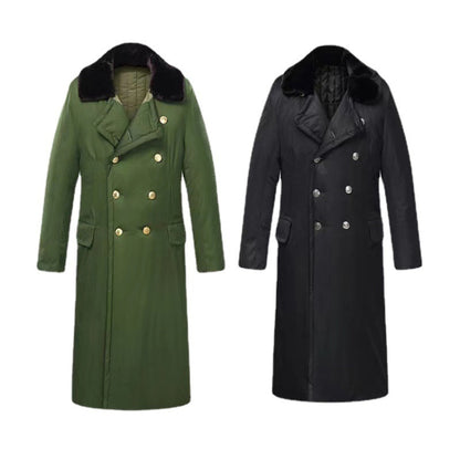 Long Civil Disaster Relief Cotton Coat Windproof Lengthened Cold-proof Fleece Thickened Cotton Coat
