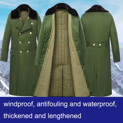 Long Civil Disaster Relief Cotton Coat Windproof Lengthened Cold-proof Fleece Thickened Cotton Coat