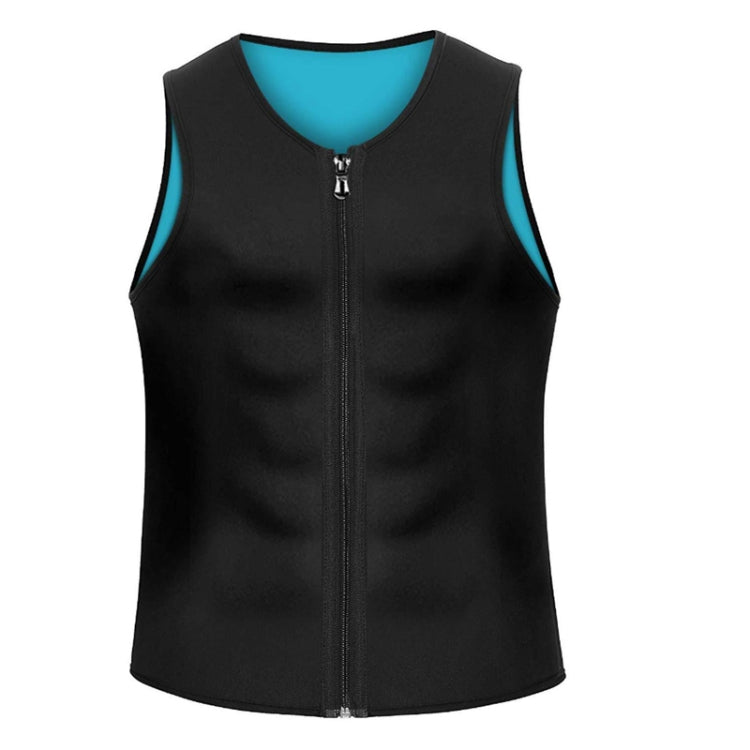 Men Fitness Corset Neoprene Sports Tummy Control Shapewear Zipper Tank Top Workout Wear