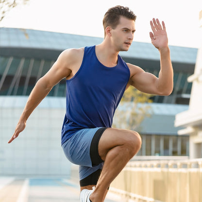H-Shape Summer Men Sports Vest Casual Breathable Quick-drying Outdoor Running Vest