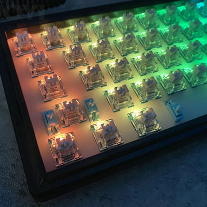 Karstās nomaiņas vārpstas vadu RGB fona apgaismojuma pielāgots mehāniskās tastatūras komplekts