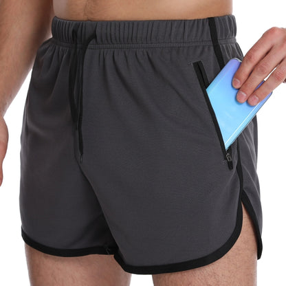 Three Pants Men Gym Shorts Quick Dry Swimming Trunks