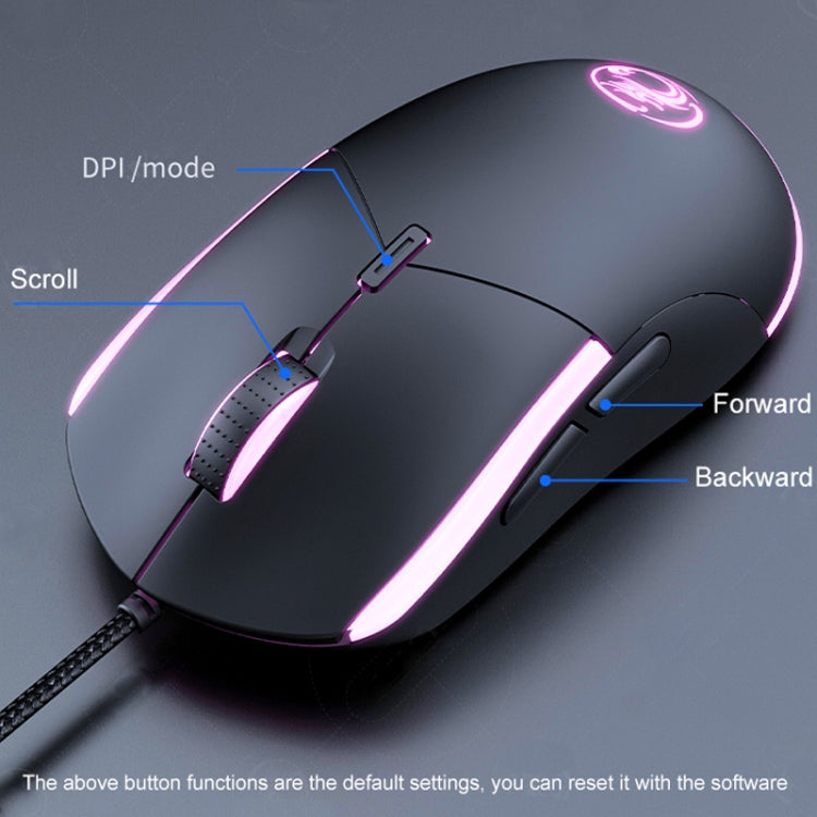 Проводная игровая мышь IMICE T30 для киберспорта, светодиодная, цветная, программируемая 6D мышь