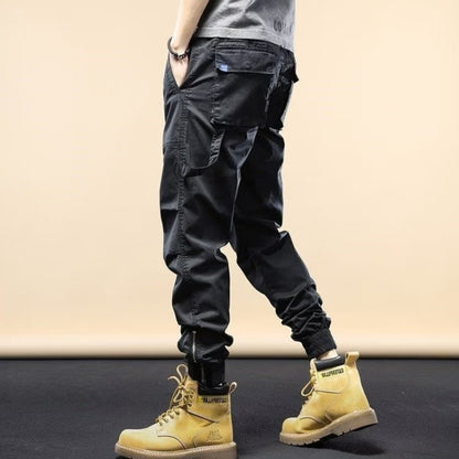 Mens Overalls Long Pants Casual Loose Leg Jeans