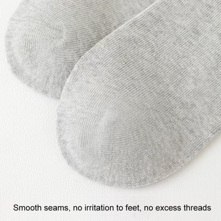 Children Cotton Solid Color Boneless Mid-Calf Breathable Sweat-Absorbent Socks