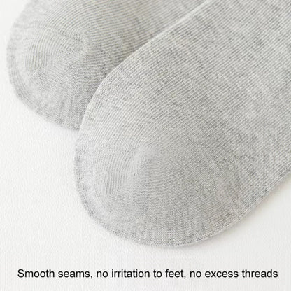Children Cotton Solid Color Boneless Mid-Calf Breathable Sweat-Absorbent Socks