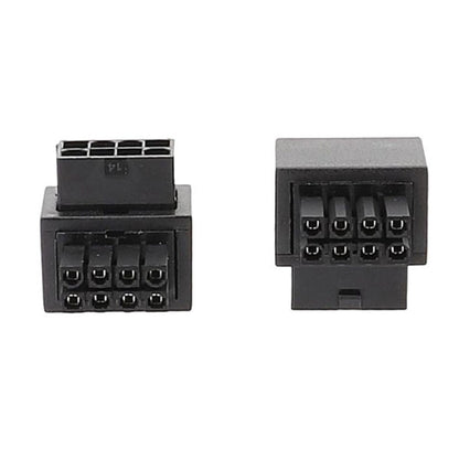 Motherboard CPU 8Pin Power Steering Connector Interface Steering Header 90 Degree Adaptor