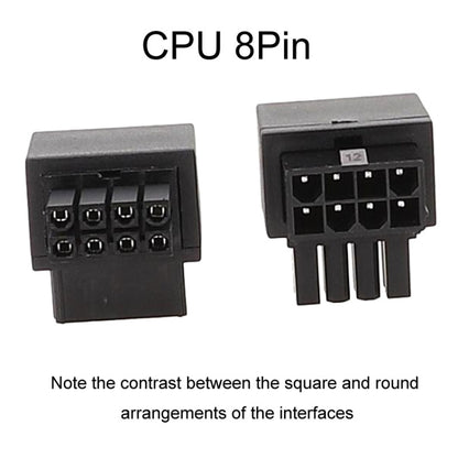 Motherboard CPU 8Pin Power Steering Connector Interface Steering Header 90 Degree Adaptor