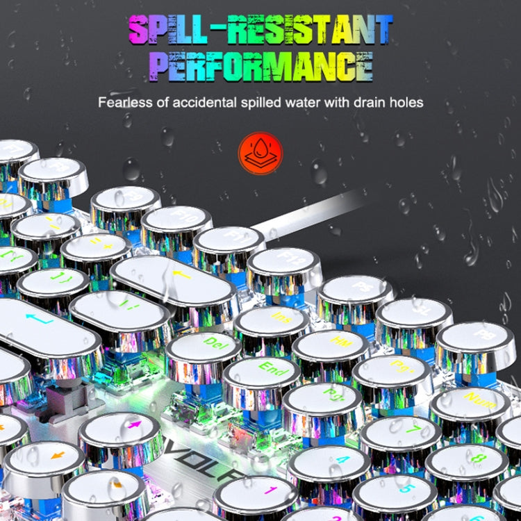 T-WOLF T75 104 Keys Adjustable RGB Light Computer Game Wired Mechanical Keyboard