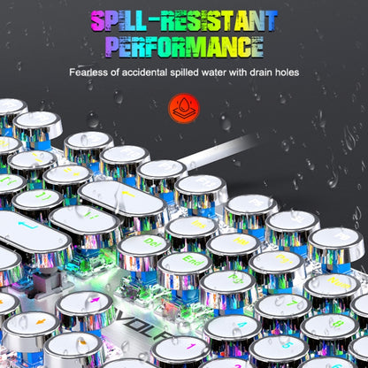 T-WOLF T75 104 Keys Adjustable RGB Light Computer Game Wired Mechanical Keyboard