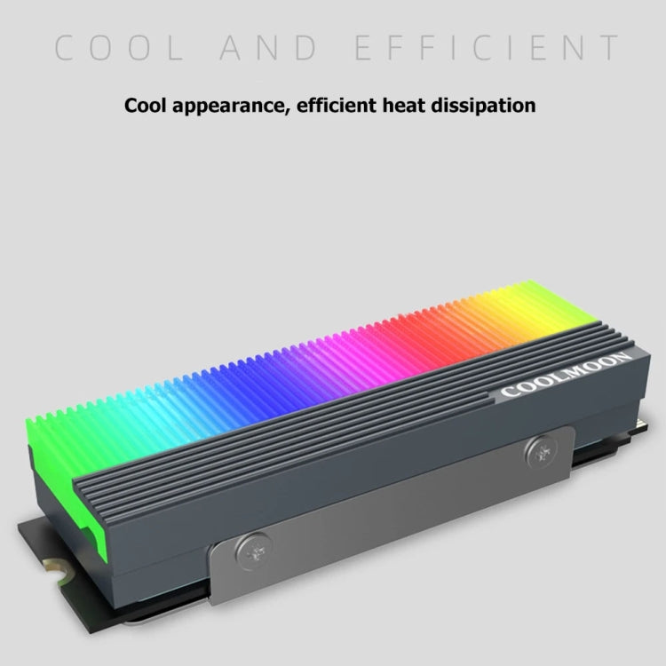 COOLMOON CM-M2A M.2 2280 cietā diska dzesētājs 5V ARGB cietā diska radiators