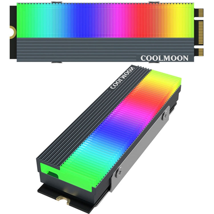 COOLMOON CM-M2A M.2 2280 cietā diska dzesētājs 5V ARGB cietā diska radiators