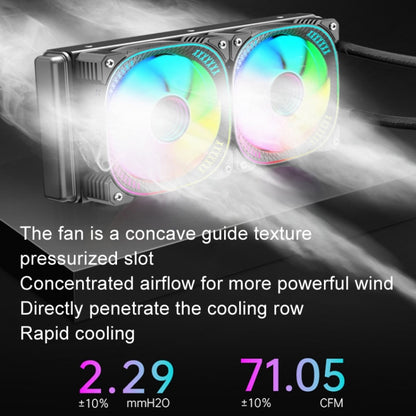 COOLMOON CM-YM-240T digitālais ARGB objektīva izdevums integrēts ūdens dzesēšanas procesora dzesētājs temperatūras displejs procesora ventilators