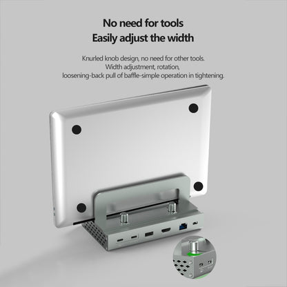 Blueendless 4K/60Hz Type-C Laptop Vertical Stand HUB Docking Station
