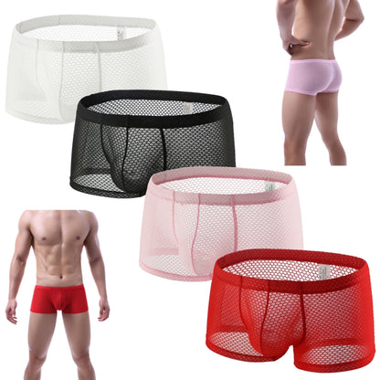 Men Mesh Boxer Briefs Sexy Breathable Comfortable Underwear