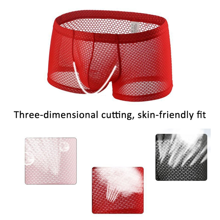 Men Mesh Boxer Briefs Sexy Breathable Comfortable Underwear