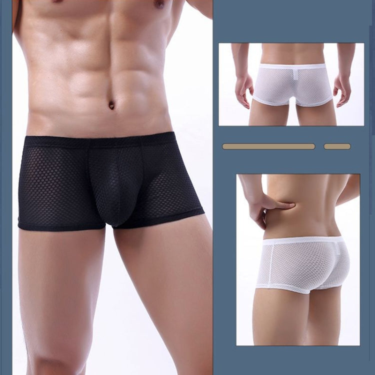 Men Mesh Boxer Briefs Sexy Breathable Comfortable Underwear