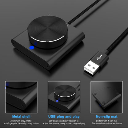 USB Computer Volume Adjuster Multimedia Audio Line Controller Speaker Knob Switch