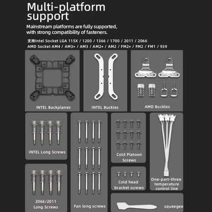 COOLMOON AS360 Magic Diamond Edition datora dzesētājs ARGB ūdens dzesēšanas apgaismojums integrēts procesora radiators