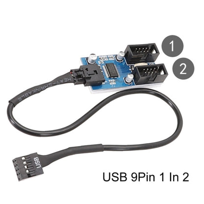 Motherboard 9Pin USB2.0 1 In 2 Extension Cable With Chip Support Multiple Interface For Shared Use