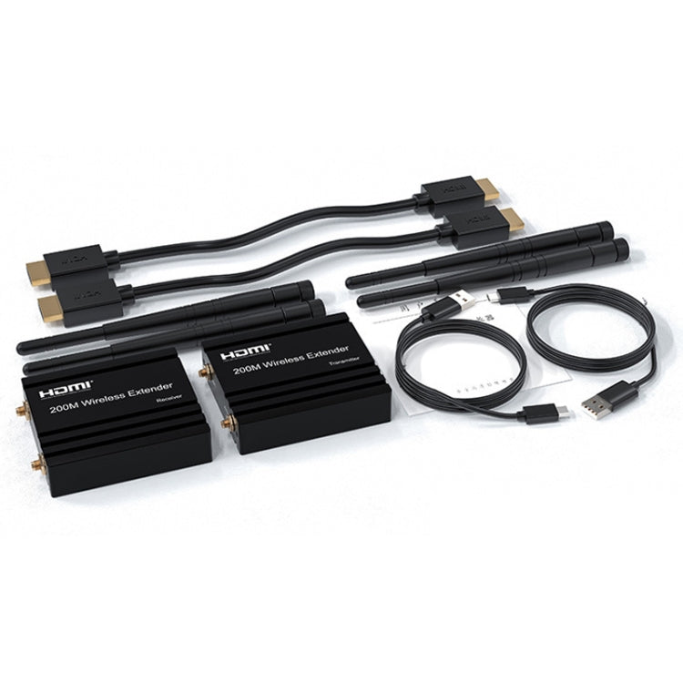 200 m bezvadu HDMI signāla pastiprinātājs, raidītājs+uztvērējs