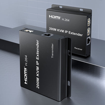 200m HDMI KVM IP Network Cable Extender H.264 Mouse Keyboard Extender