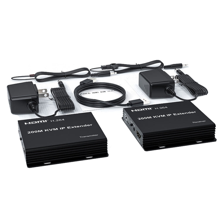 200m HDMI KVM IP Network Cable Extender H.264 Mouse Keyboard Extender
