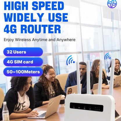 4G CPE WiFi6 bezvadu maršrutētājs ar divu portu bezvadu tīklāju, ES spraudnis