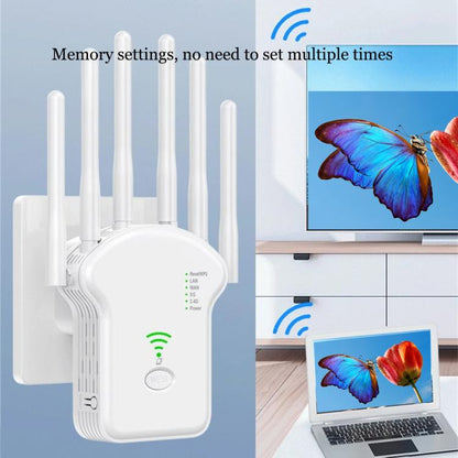 Urant U13 1200Mbps 2.4G/5G divu joslu WiFi atkārtotāja signāla pastiprinātājs
