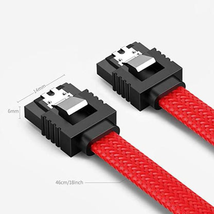 SATA3.0 With Aluminum Foil Shield Braided Cable Body Computer Hard Drive Power Cable
