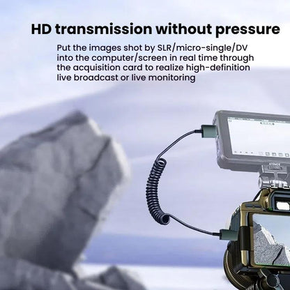 8K 60Hz HDMI 2.1 atsperes kabelis 0,5 m garumā