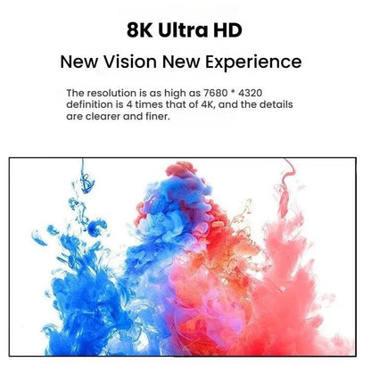 8K 60Hz HDMI 2.1 atsperes kabelis 0,5 m garumā