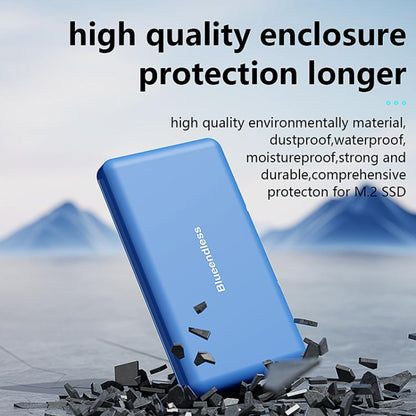 Blueendless M1 universāla M.2 SSD triecienizturīga un ūdensnecaurlaidīga uzglabāšanas kaste
