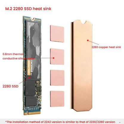 Tīra vara SSD siltuma izlietne spēļu konsolēm / klēpjdatoriem / mini resursdatoriem