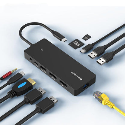 Blueendless Type-C Gigabit Ethernet Port Multi-Screen Different Display HUB
