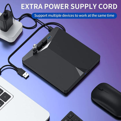 Внешний съемный оптический привод USB3.0 / Type-C, DVD / CD, многоинтерфейсный пишущий привод