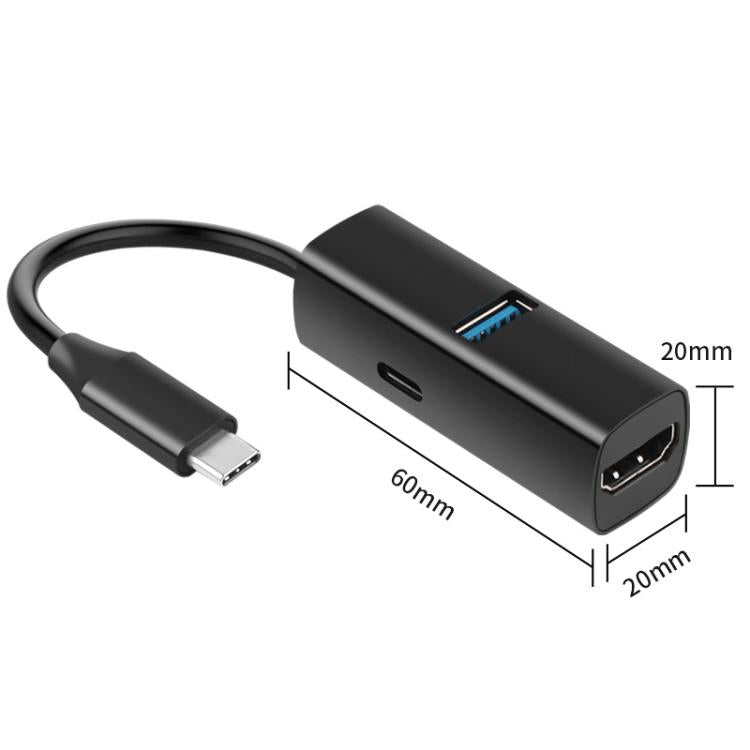 USB3.0+PD+HDMI 3 In 1 Docking Station 4K Projector Adapter