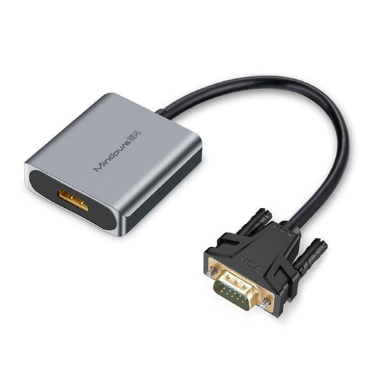 Преобразователь VGA в HDMI для компьютерного монитора, кабель-адаптер с аудиоблоком питания