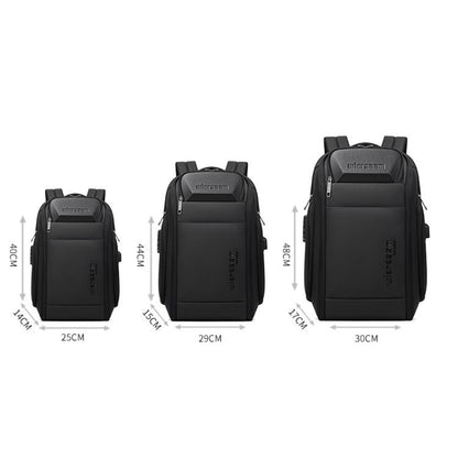 Wiersaam Men Waterproof Anti-Theft Business Backpack Travel Laptop Bag With USB Charging Port & Password Lock