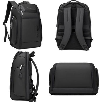 Wiersaam Men Waterproof Anti-Theft Business Backpack Travel Laptop Bag With USB Charging Port & Password Lock