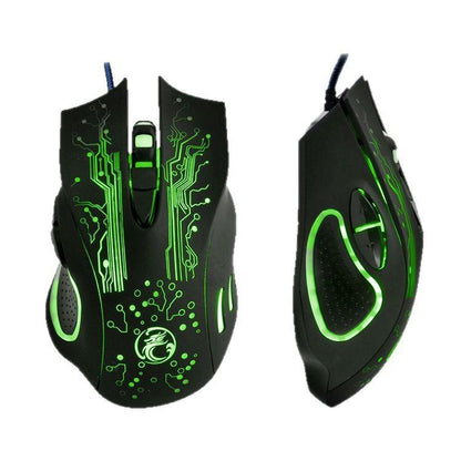 Wired Hovering Illuminated Gaming Keyboard Mouse Headset Set