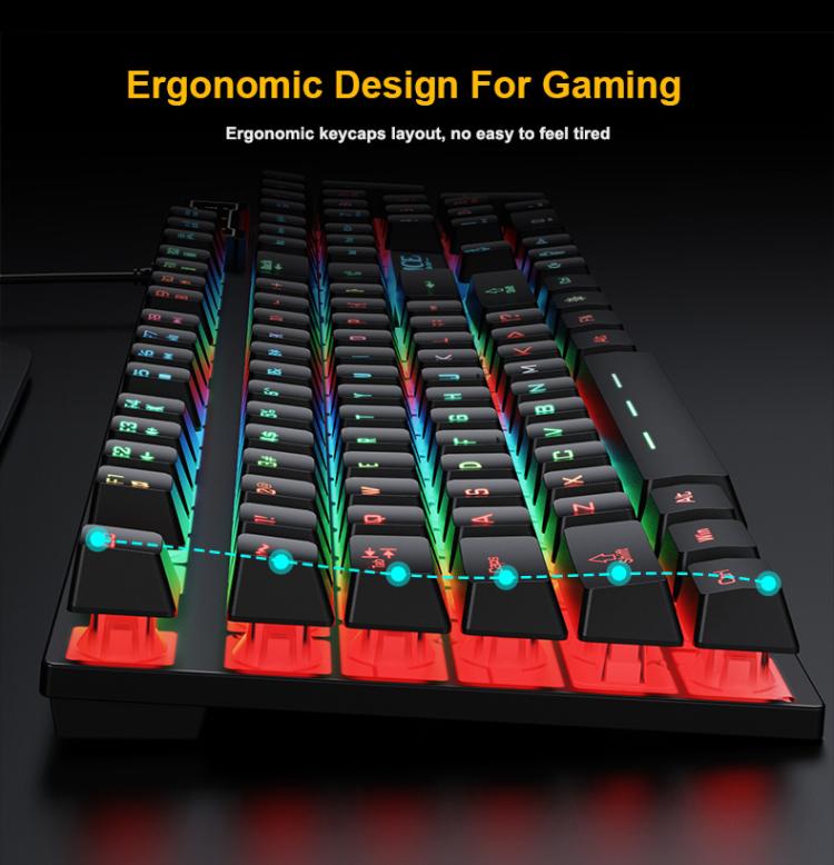 Wired Hovering Illuminated Gaming Keyboard Mouse Headset Set